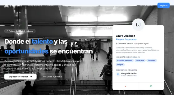 Pantalla de SailMatch: empleo